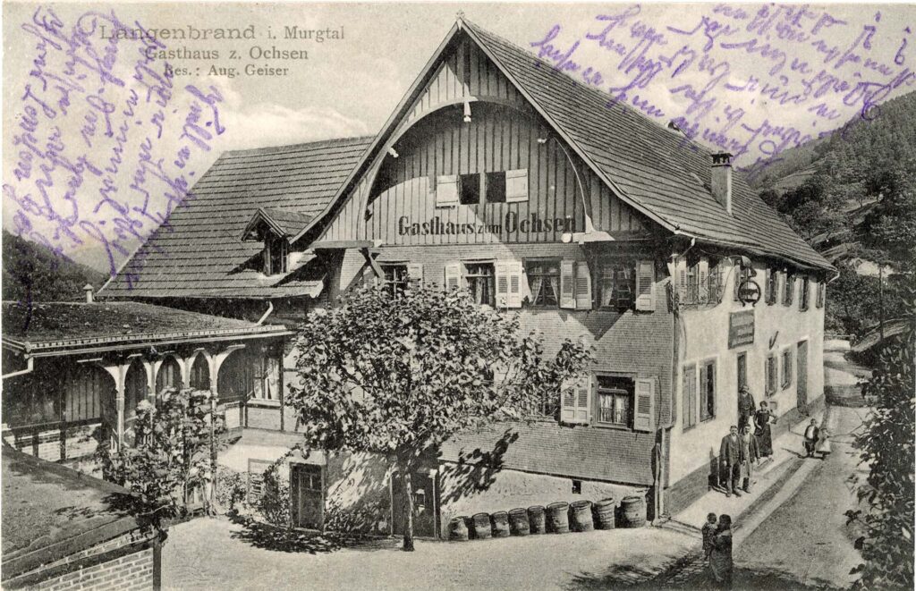 Zum Ochsen um 1900, Postkarte