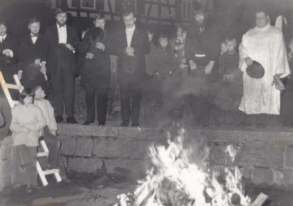 Fasentverbrennung am Steinplatz in der 70er Jahren